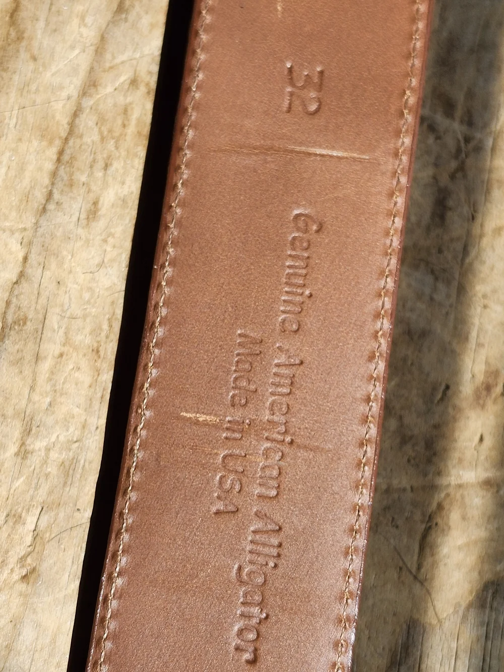 Matte Whiskey Alligator Belt with Vintage Round Silver Buckle